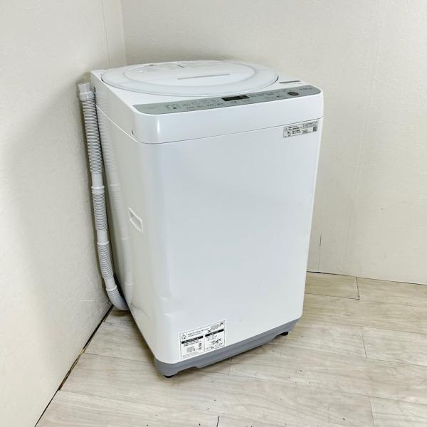 SHARP（シャープ） 中古 7.0kg 全自動洗濯機 風乾燥 ES-GE7F-W 2022年 