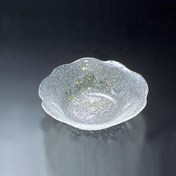 吉谷硝子（YOSHITANI GLASS） 小皿 6個 江戸硝子 金彩淡雪 吉谷硝子