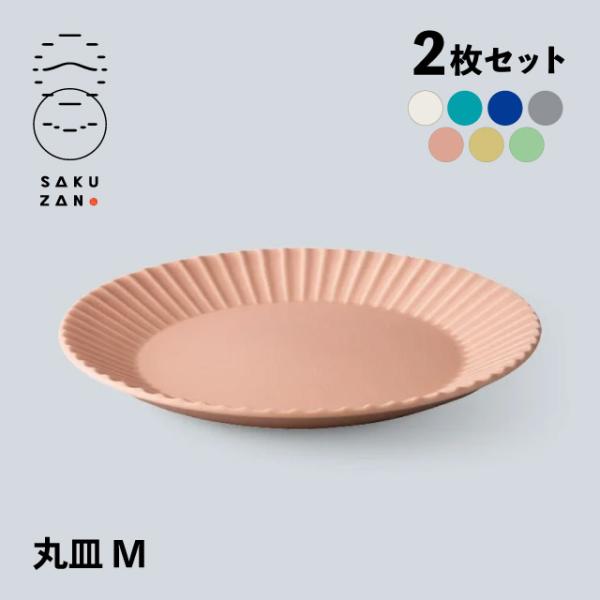 SAKUZAN 作山窯 丸皿 プレート M 19cm 2枚セット Stripe（19997・19998