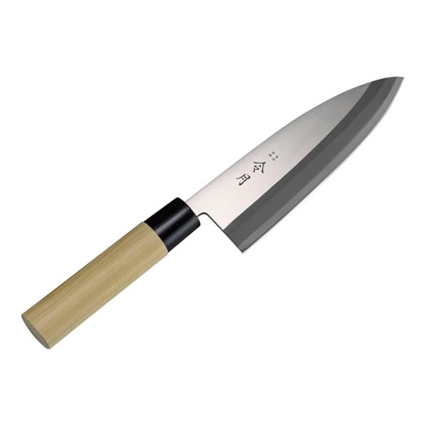 令月 ステンレス鋼和庖丁 出刃 片刃 FC-1073 16.5cm（ALI5002）1-0306