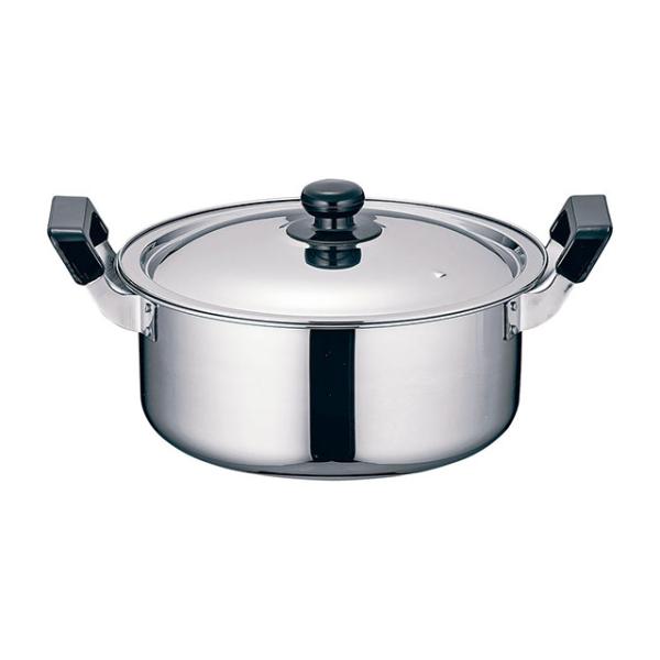 TKG ステンレス プラ柄 実用鍋 22cm（AZT8904）1-0038-0104 キッチン