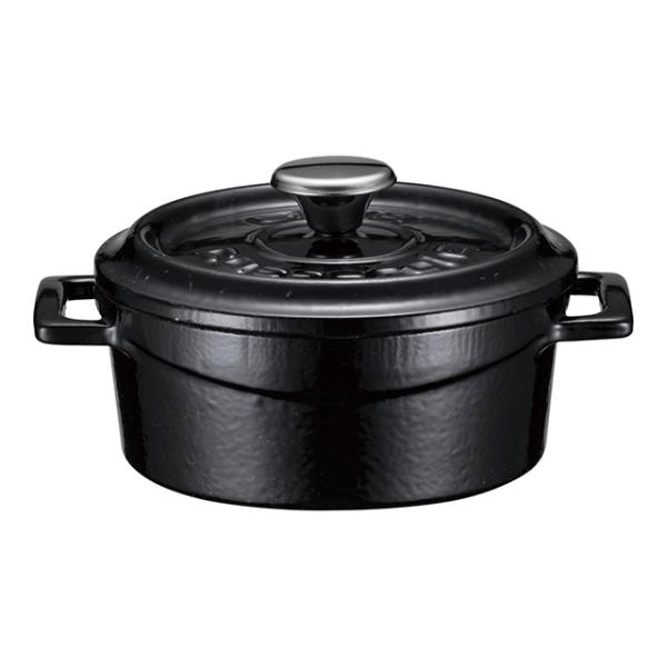 【未使用箱付】LAVA ラウンドキャセロール 黒 14cm 鋳鉄製 ホーロー 未使用箱付】LAVA ラウンドキャセロール 黒 14cm 鋳鉄製