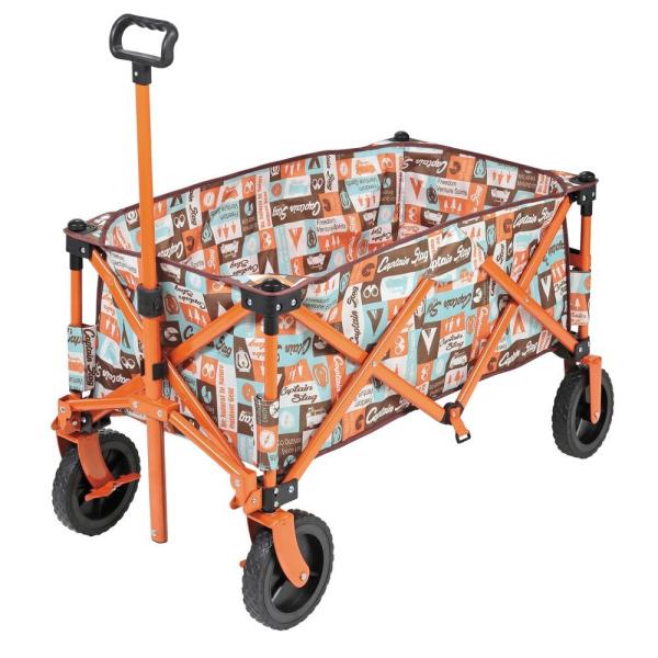 Captain Stag キャプテンスタッグ レジャーロード 収束型4輪キャリー Ul 1036省スペース アウトドア イベント バーベキュー カート 授与 おしゃれ