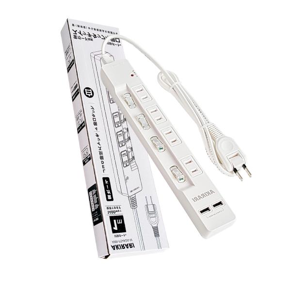 ・電気用品安全法(PSE)技術基準適合品です。・定格容量:14A 125V(合計1400Wまで)・USBポート:2ポート・USB出力:DC5V 2.4A(合計)・プラグ:2P(絶縁キャップ付きスイングプラグ)・差込口:2P・4個口・バリスタ...
