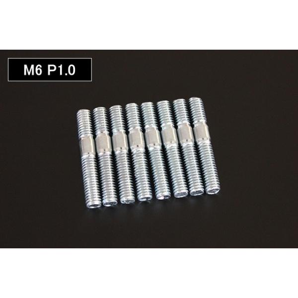 M6 P1.0 6mmX38mm スタッドボルト マフラーボルト 新品 8本