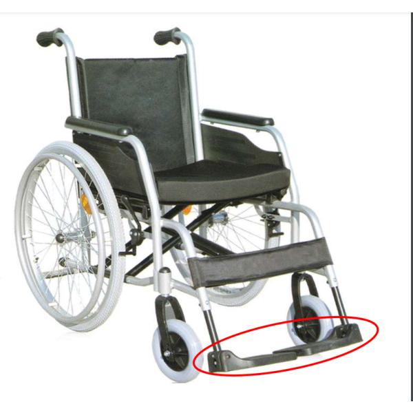頑丈車椅子_フットプレート　左右セット　取付金具付き