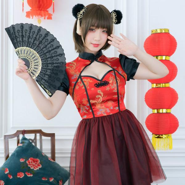 ハロウィン コスプレ レディアニマル チャイナ パンダ チャイナドレス 動物 可愛い くま 仮装 コスチューム 耳付き C Lacnpnd コスプレ アニメショップallcam 通販 Yahoo ショッピング