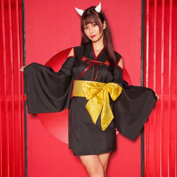 ハロウィン 鬼 着物 レディース 女性用 衣装 コスプレ コスチューム 仮装 C Onkmn コスプレ アニメショップallcam 通販 Yahoo ショッピング