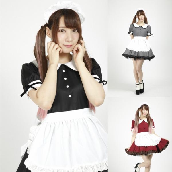 プリュムルーナ メイド服 クラシック ワンピース 黒 赤 グレー シンプル Buyee Buyee 日本の通販商品 オークションの代理入札 代理購入