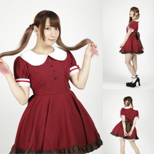 プリュムルーナ メイド服 クラシック ワンピース 黒 赤 グレー シンプル Buyee Buyee 日本の通販商品 オークションの代理入札 代理購入