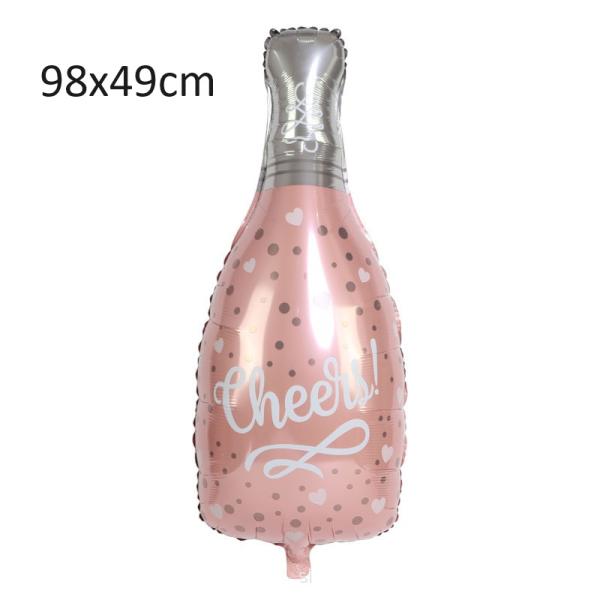 バルーン シャンパンボトル 特大風船 ボトル 開店 お祝い 誕生日 2次会 結婚式お祝いの飾り付け、プレゼントにぴったりの特大シャンパンボトル風船。手にもっての写真撮影にもおすすめです。・選べる2色　ピンクorゴールドサイズ：大きな約1メー...