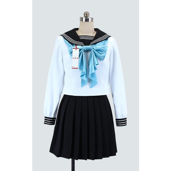 ル*ジ様 コスプレ衣装 リボン付き ホワイト・ネイビー　おまけ付き cosplaydonya_10003543