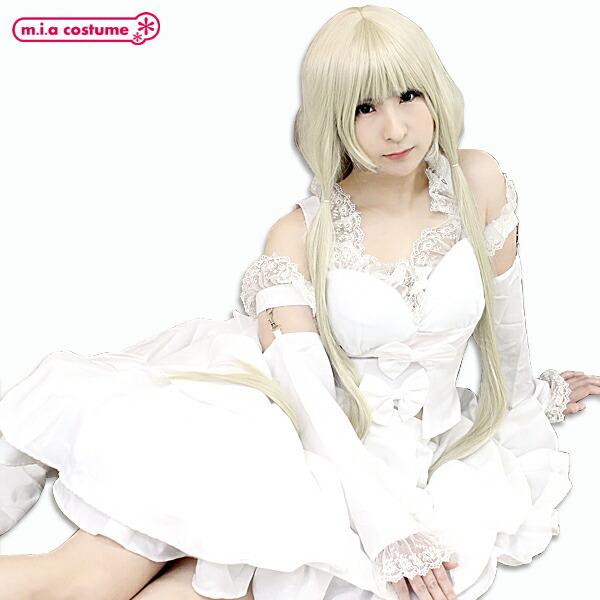 1150E★M【送料無料・即納】少女型パソコン風 白ドレス サイズ：M/BIG ちょびっツ ちぃ コスプレ コスチューム 衣装 フルセット 本格的 漫画 アニメ ホワイト 1150E☆M【送料無料・即納】少女型パソコン風 白ドレス サイズ：M/BIG