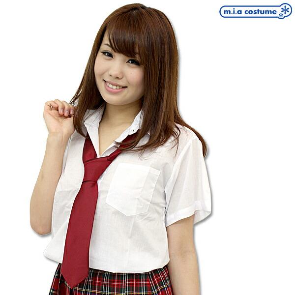 上品なエンジ色の無地のネクタイができました♪大人っぽい印象にピッタリですｖｖリボンに飽きたらネクタイがオススメです！リボン ネクタイ 制服 女子高生 コスプレ 誕生日 プレゼント用 ホワイトデー バレンタインデー 文化祭 学園祭 イベント ...