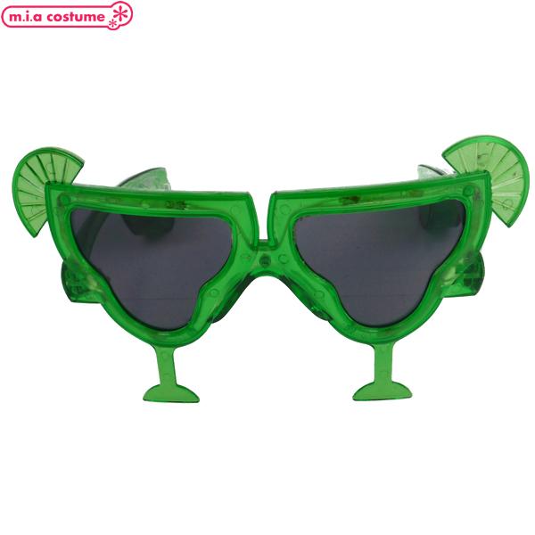 1283F■【送料無料・即納】B品 LEDトピカルジュースサングラス カクテル バカンス リゾート パリピ コスプレ パーティグッズ ハロウィン 仮装 変装 宴会 ネタ