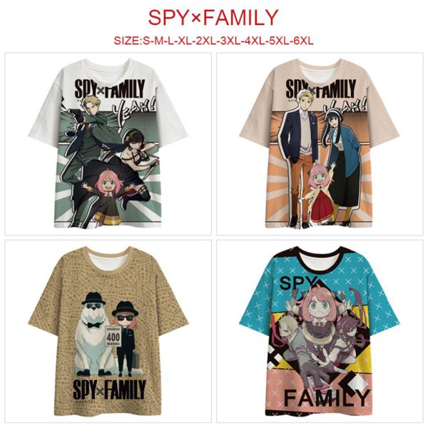 スパイファミリー SPY×FMILY 半袖 シャツ 夏服 男女用 日常服 丸襟 綿100% 人気キャラクター コスプレ小物 仮装 柔らかい アニメ周辺