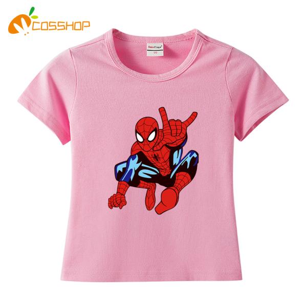 スパイダーマンTシャツ 子供服 キッズ 半袖 夏用 コットン100％ 綿