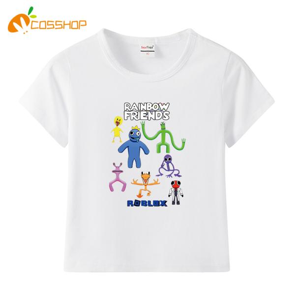 レインボー フレンズ　Ｔシャツ 子供服 キッズ  半袖 夏用　コットン100％　綿　子ども服　スリム