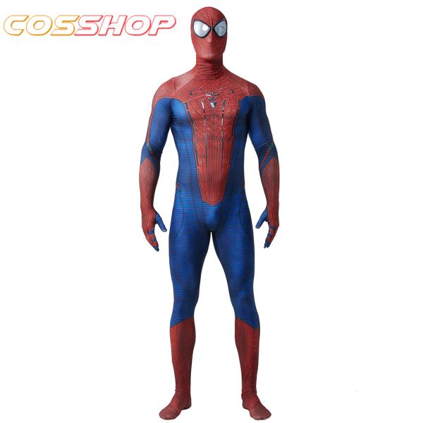 スパイダーマン コスチューム 全身タイツ シェルマスク付き TheAmazing Spider-man アメイジング・スパイダーマン 黒いアイマスク