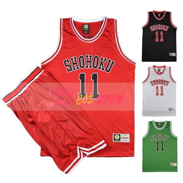 スラムダンク　流川楓　ユニフォーム　DVD まとめ売り スラムダンク SLAM DUNK 湘北高校 SHOHOKU 11番 流川楓 上下