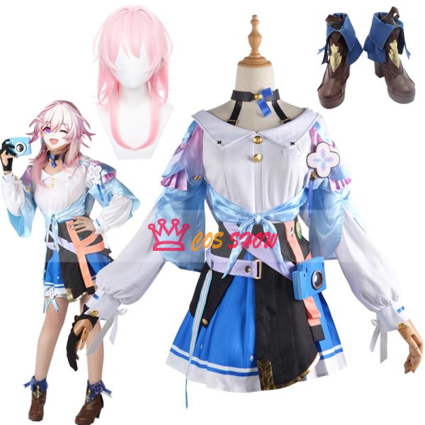 崩壊スターレイル 三月なのか コスプレ衣装 ウィッグ・靴付きフルセット 崩壊スターレイル 三月なのか みつきなのか コスプレ衣装 cosplay仮装