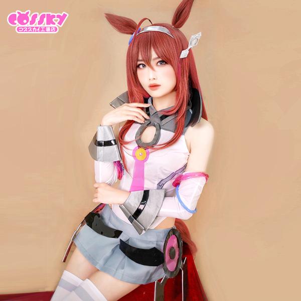 値引 ウマ娘 コスプレ服 耳飾り 尻尾 ウィッグ コスプレ衣装 風 ミホノブルボン プリティーダービー コミック アニメ ゲームキャラクター Hlt No