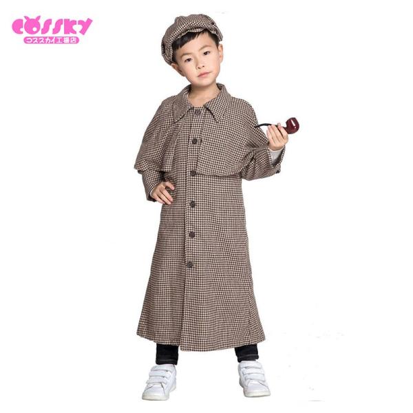 ハロウィン コスプレ 子供用 シャーロックホームズ 可愛い 演出服 衣装 パーティー 上等 送料無料 カワイイ