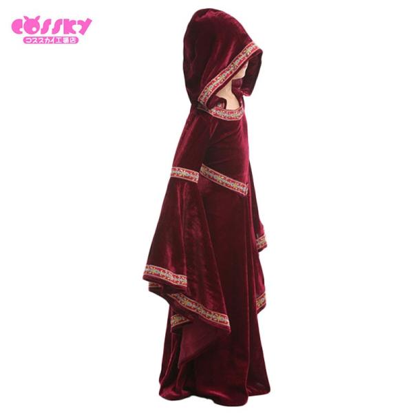 ハロウィン コスプレ 子供用 中世風 ワンピース 長袖 舞台服 パーティー 送料無料 超安い 魔女