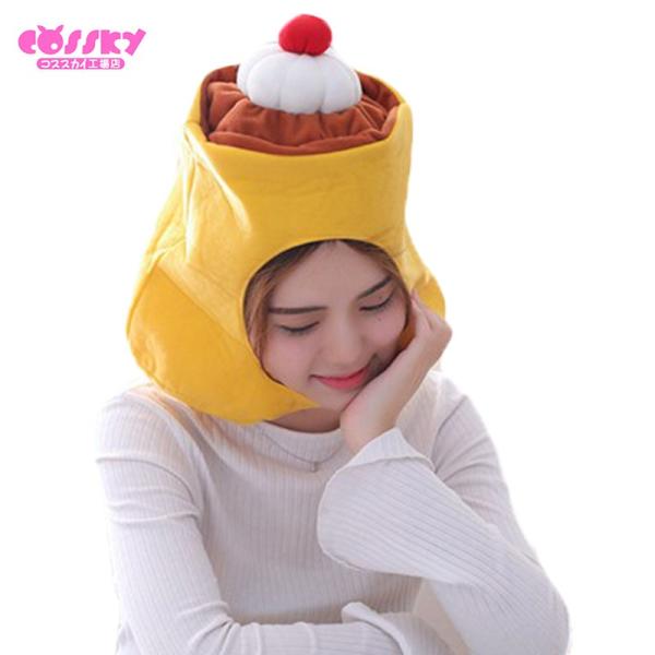 ハロウィン コスプレ プリン 帽子 かぶり物 おもしろ グッズ キャップ プレゼント かわいい 帽子 発表会 Osktest Pl