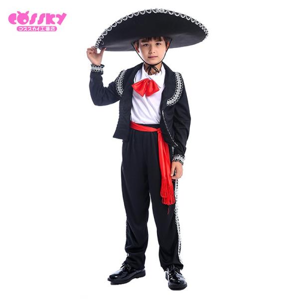 ハロウィン コスプレ 子供用 メキシコ風 男の子 可愛い カコイイ 完全送料無料 送料無料 舞台服 演出服 衣装 パーティー 子供の日