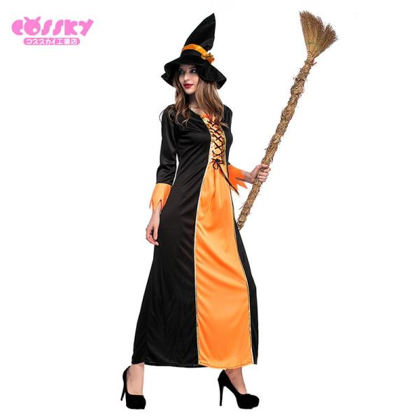 ハロウィン コスプレ 魔女 即納送料無料 巫女 オズの魔法使い マジック ワンピース パーティー 仮装 大人用 コスチューム 女性用 成人 衣装