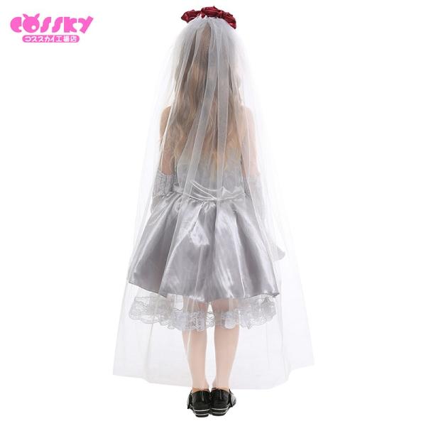 ハロウィン 正規販売店 コスプレ 花嫁 衣装 バンパイア 鬼嫁 コスチューム イベント 仮装 子供用 パーティー 幽霊