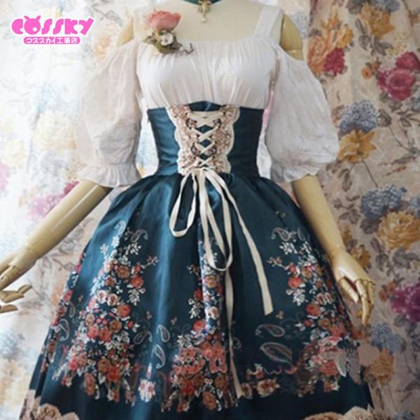 レディース ワンピース ロリータ Lolita ロリータ服 衣装 お歳暮 洋服 プリンセス お嬢様 誕生日 結婚式 プレゼント 花嫁 披露宴 イベント