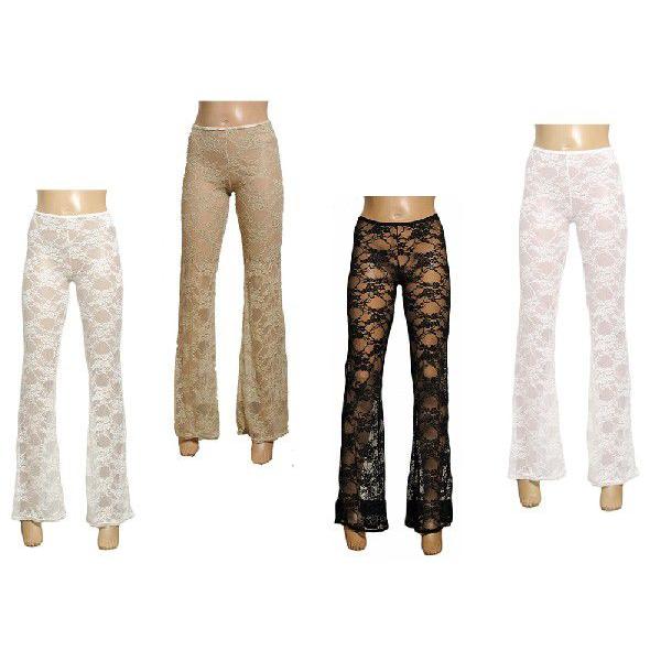 パンツ ブーツカット フレアパンツ ロング ダンス 衣装 ストレッチ レース ホワイト オフホワイト ベージュ ブラック フランス製 Whynot793 Costume New York 通販 Yahoo ショッピング