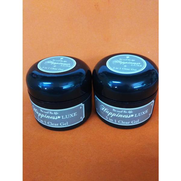 ５in1クリアジェル30g ・化粧品登録済み ・某有名ブランドジェルと同じ生産工場 ・ベース時サンディング不要 ・オールインワンジェル ・ 液だれしないセミハードジェルなので初心者の方でもスムーズに長さ出し（ジェルスカルプ）可能です。 ベー...