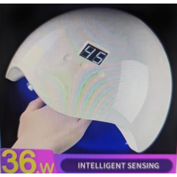 ホワイト UV LED ネイルランプ 36W , プロフェッショナルネイル 乾燥器 ジェル ポリッシュ ライト , UV ネイル ライト 付き 3 タイマー LED 乾燥器