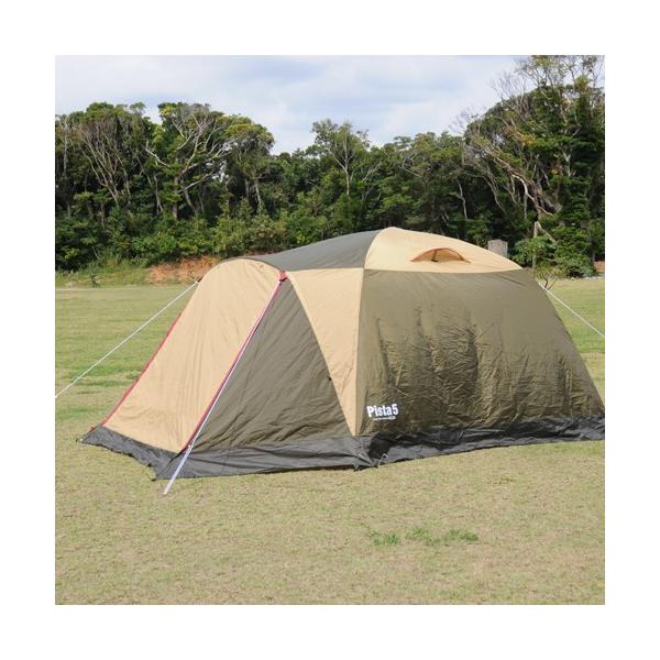 レンタル商品詳細  【商品番号: tent003】【品名: ピスタ5】【ブランド名: 小川キャンパル(CAMPAL JAPAN)】【対応人数】4人〜5人【レンタル内容】●セット内容:本体・ポール・グランドシート・ピン・張綱・ハンマー・収納ケ...