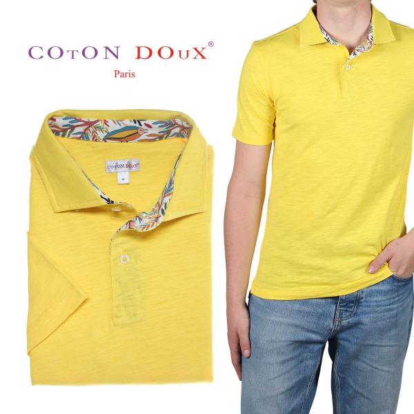CotonDoux（コトンドゥ）ポロシャツ 半袖 メンズ 柄シャツ 柄 柄物 総 