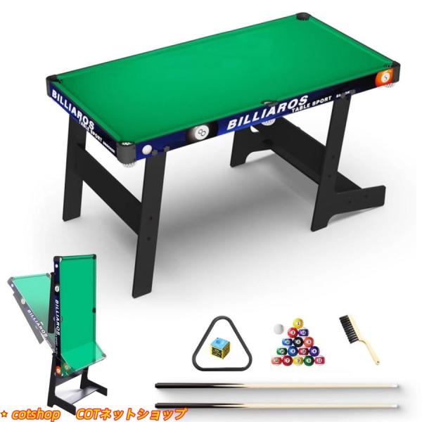 【コンパクトで折りたたみ可能】：小さいサイズは、ゲームルーム、リビングルーム、アパートなどの限られたスペースに最適です。 部屋の大部分を占める高価なフルサイズのテーブルなしでビリヤードをお楽しみください。 家のスペースを使いたいときは、この...