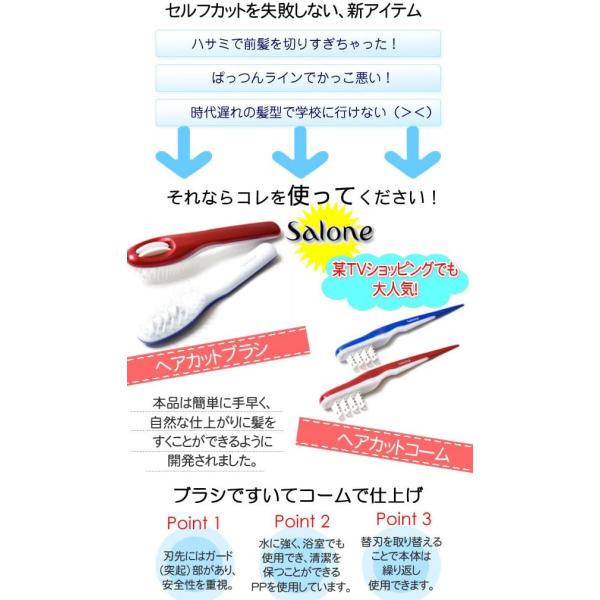 サローネ ヘアカットブラシ ヘアカットコームセット ブルー Apaproduction Fr