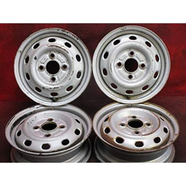 スチール ホイール 4本 スバル純正 12×4.00B 4穴 PCD 100 +45 ハブ径 59 プレオ サンバー ヴィヴィオ レックス3