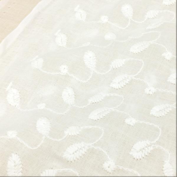 レース 生地 布 コットンボイル 白 インド綿 ファブリック カーテン 