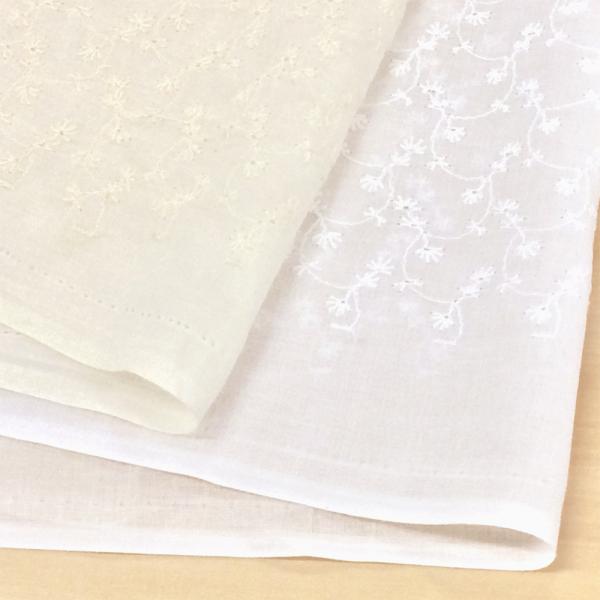レース 生地 刺繍 インド綿 布 コットンボイル 白 生成り コットンレース 布地 100cm幅 商用利用可能 メール便2mまで可