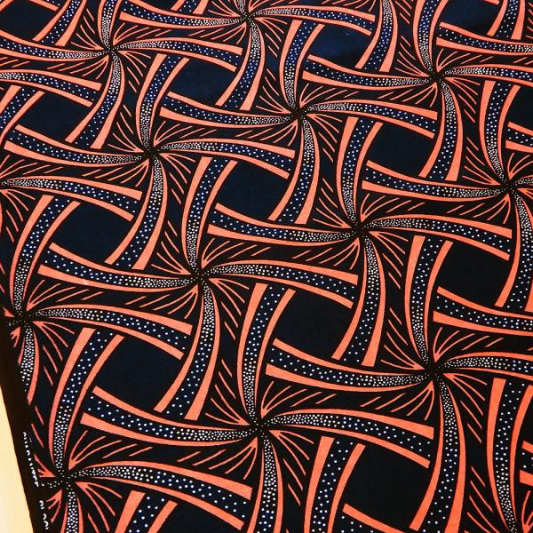 アフリカ 布 生地 アフリカンコットン ワックス加工 11937 布地 110cm