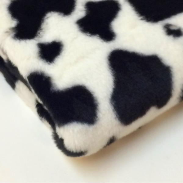 生地 ボア カットクロス 片面アニマルボア ウシ柄 牛 ホルスタイン