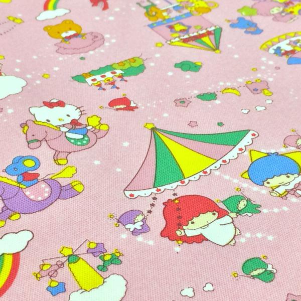 サンリオキャラクター Mix パーク 生地 布 ピンク 綿 オックス 女の子 子供 キキララ キティちゃん 入園 入学 準備 コットンハウスセシール 生地 通販 通販 Yahoo ショッピング