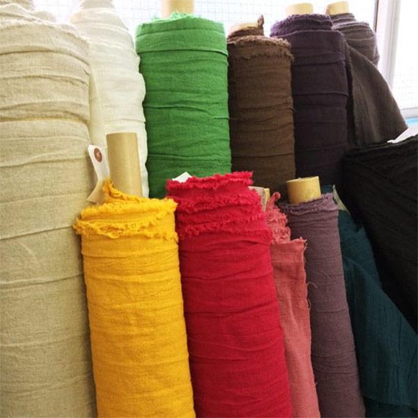 生地 コットンリネン 綿麻 無地 布 洋服 カラー ワッシャー加工 服地 おしゃれ 布地 生地屋 約105cm幅 商用利用可 メール便1.5mまで