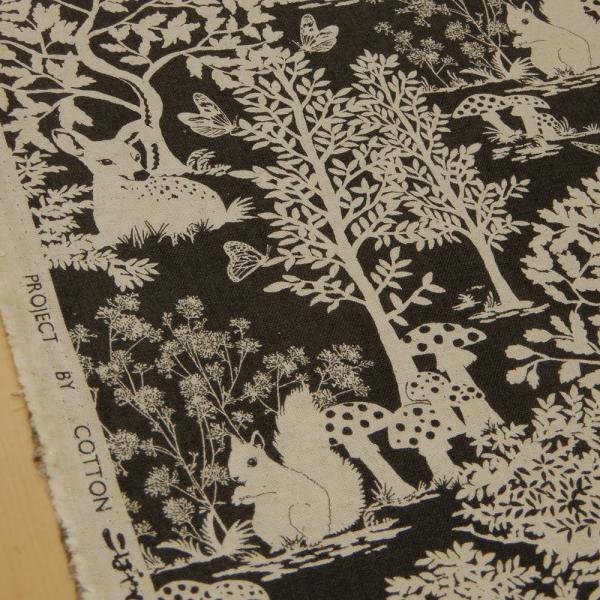 能面 木製 黒白　コットン　ビンテージ　日本 cottonhouse-cecile_kts6965