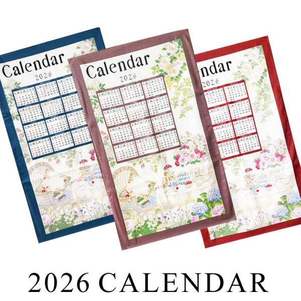 2026年タペストリーカレンダー 花柄 布 インテリア ファブリック