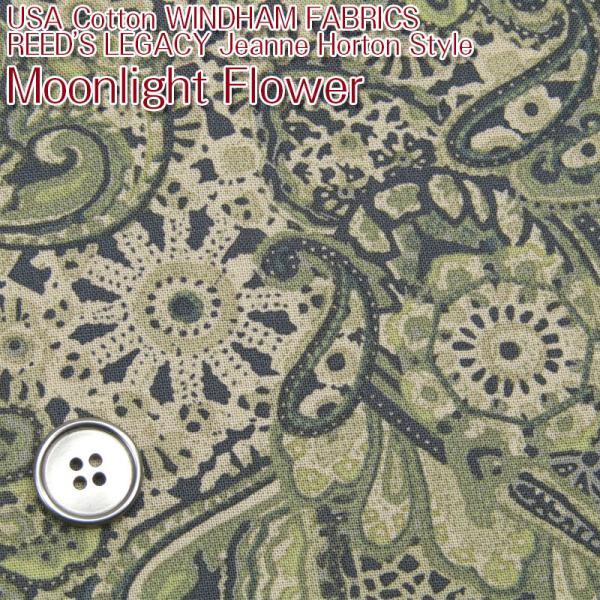USARbg WINDHAM FABRICS REEDfS LEGACY Jeanne Horton Style@Moonlight FloweriP50cmj